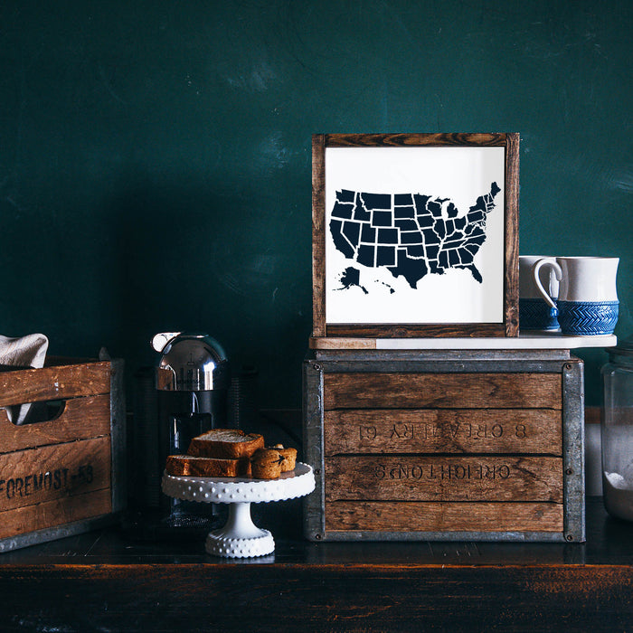 United States Map Outline Stencil