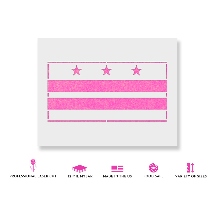 Washington DC Flag Stencil