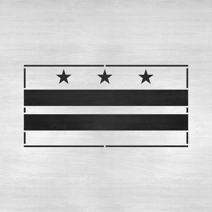 Washington DC Flag Stencil