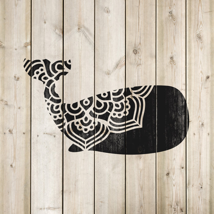 Whale Mandala Stencil