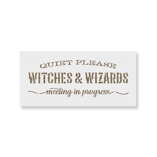 Witches And Wizards Meeting Stencil