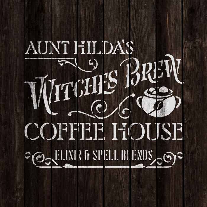 Witches Brew Coffeehouse Stencil