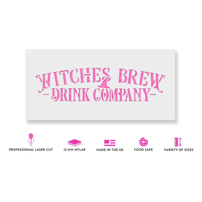 Witches Brew Label Stencil