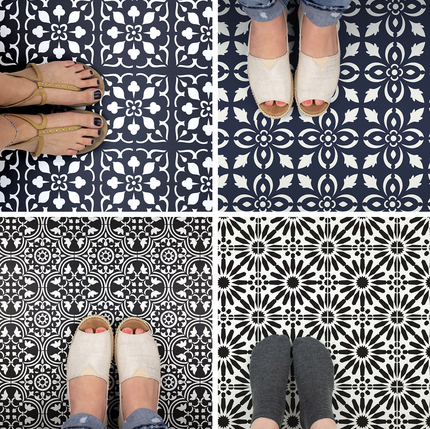How to stencil Floor Tiles