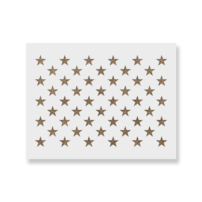 50 Stars Stencil with Multiple Sizes Available - 100% Made in USA