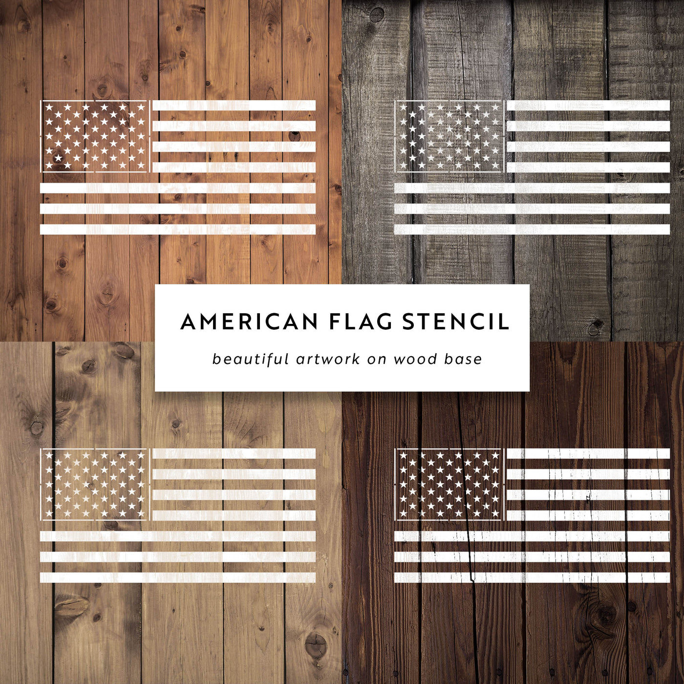 American Flag Stencil - Large American Flag Stencil - US Flag Stencil