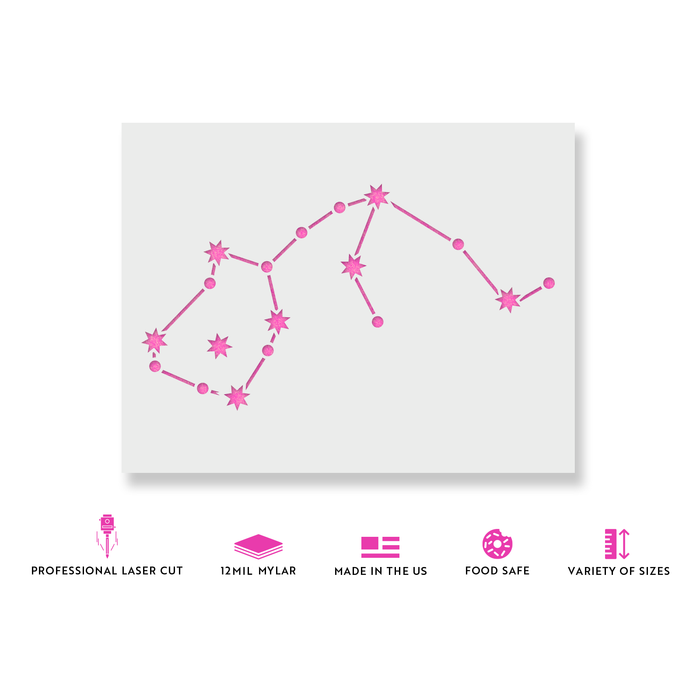 Aquarius Constellation Stencil