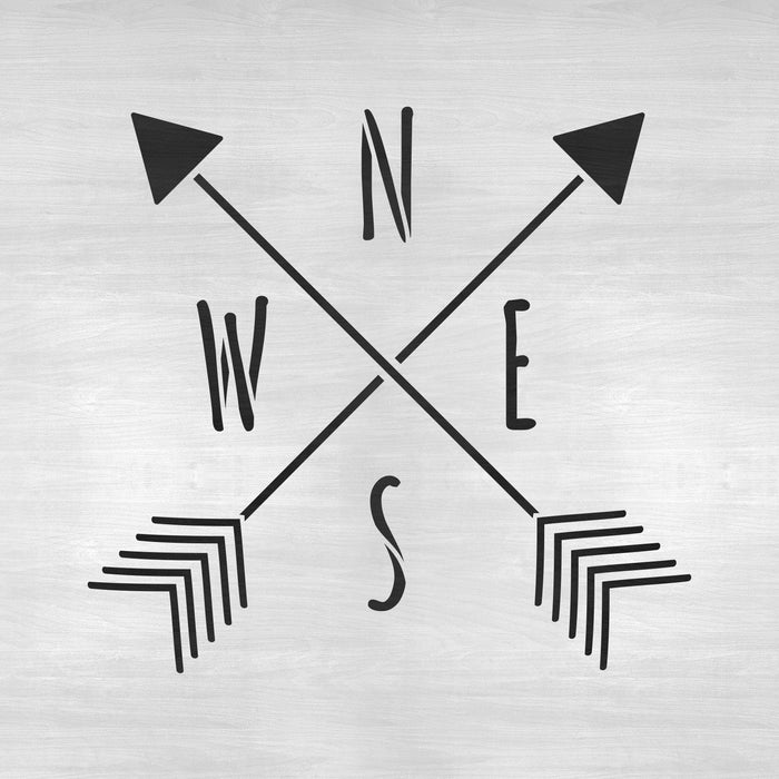 Arrow Compass Stencil for Crafting & DIY