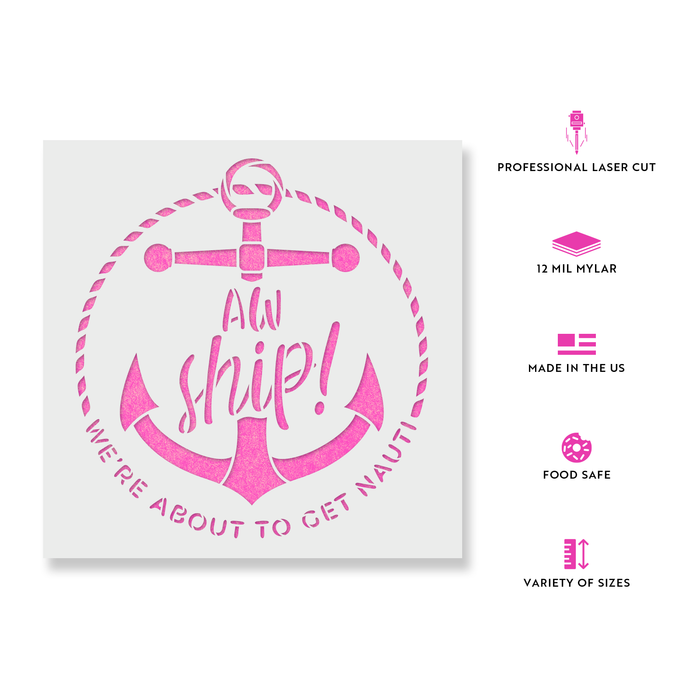 Aw Ship Anchor Stencil