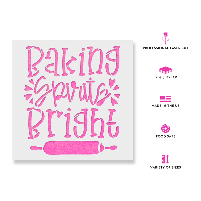 Baking Spirits Bright Stencil