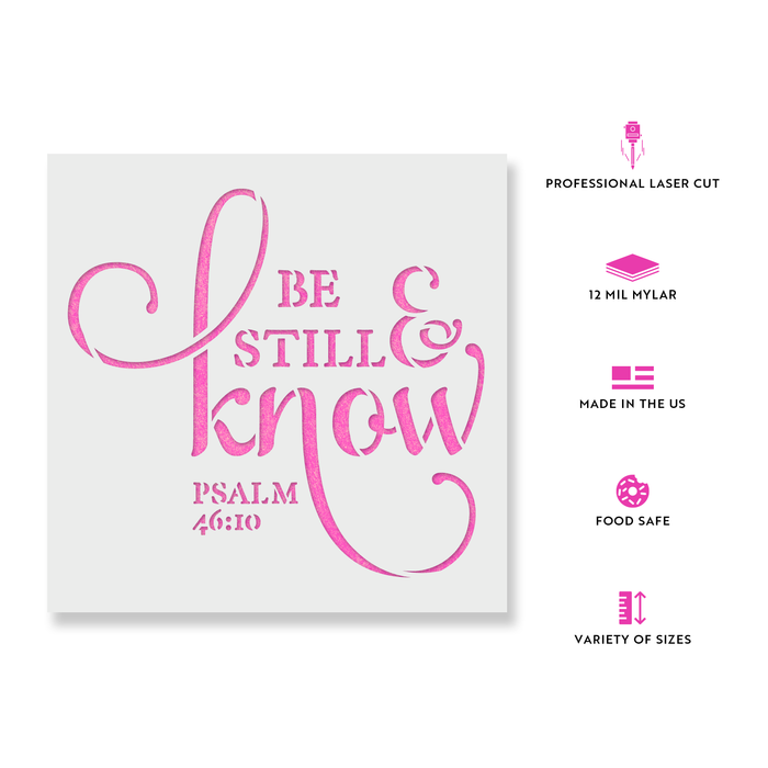 Be Still Know Stencil