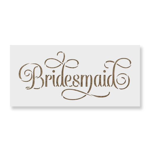Bridesmaid Wedding Label Stencil