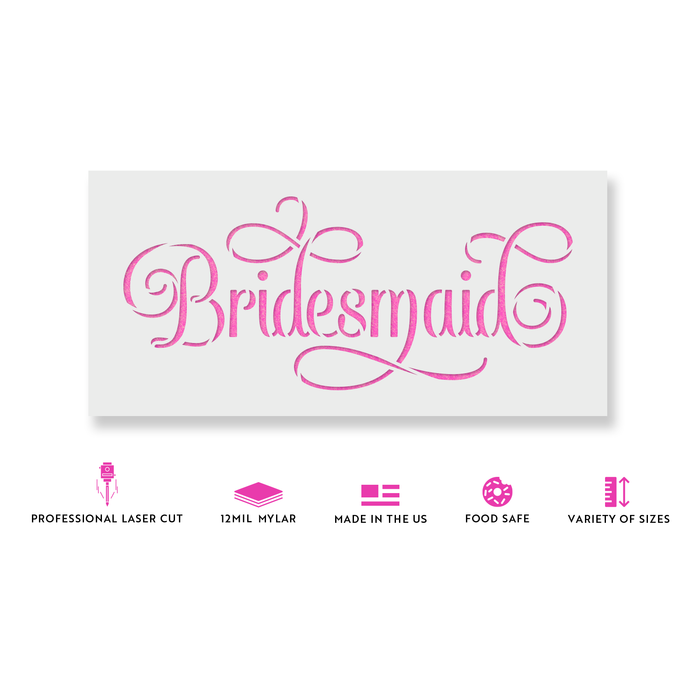 Bridesmaid Wedding Label Stencil