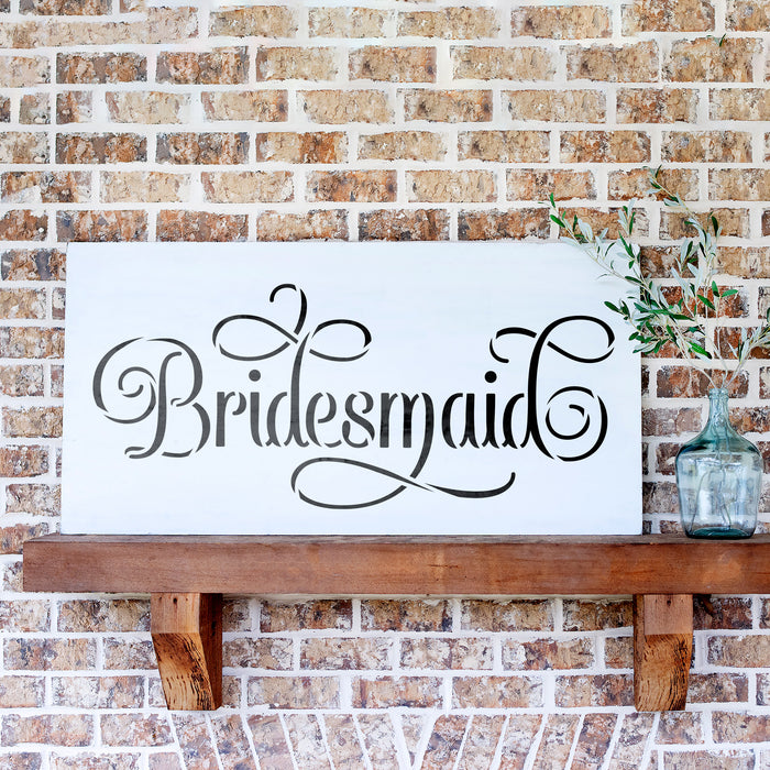 Bridesmaid Wedding Label Stencil