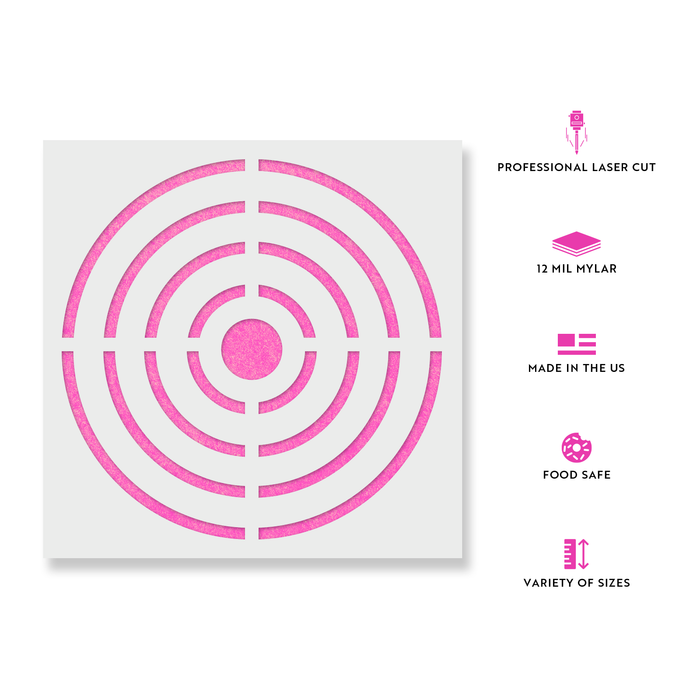 Bullseye Target Stencil