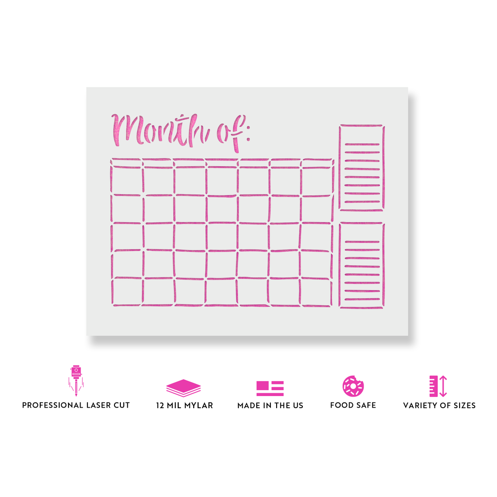 Calendar Stencils - Stencil Revolution