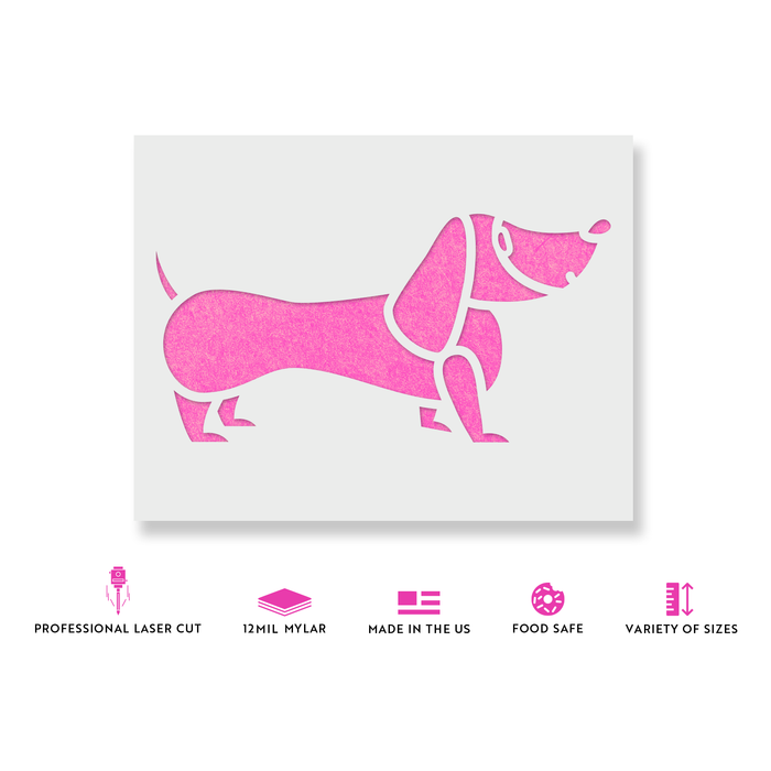 Cartoon Dachshund Stencil