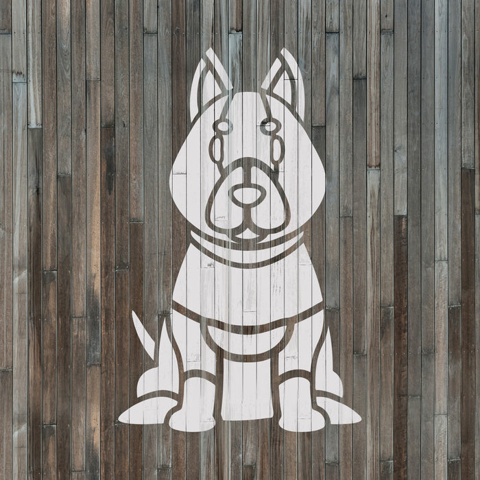 Cartoon Pit Bull Stencil