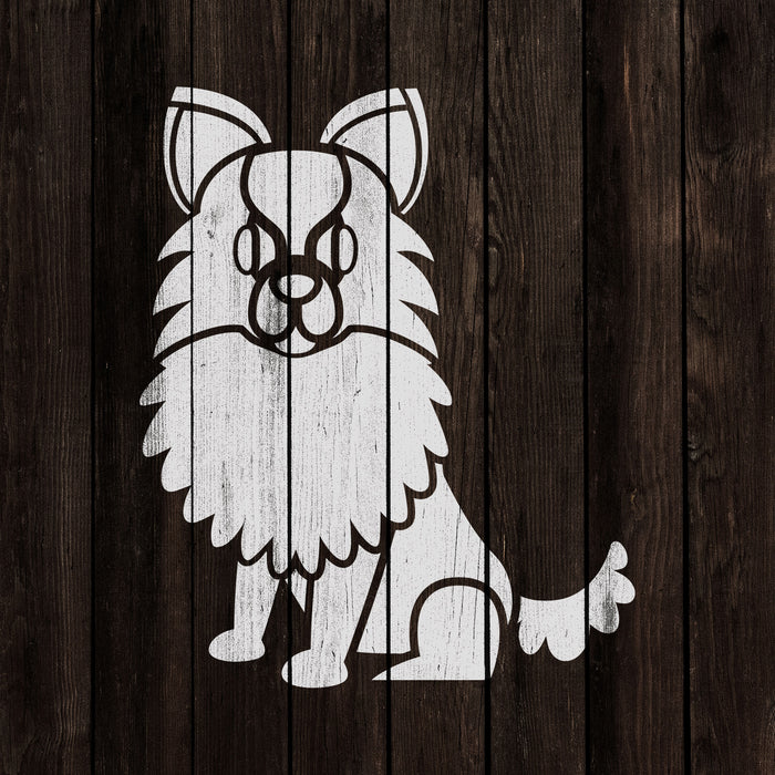 Cartoon Pomeranian Stencil