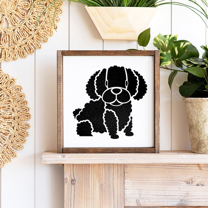 Cartoon Toy Poodle Stencil