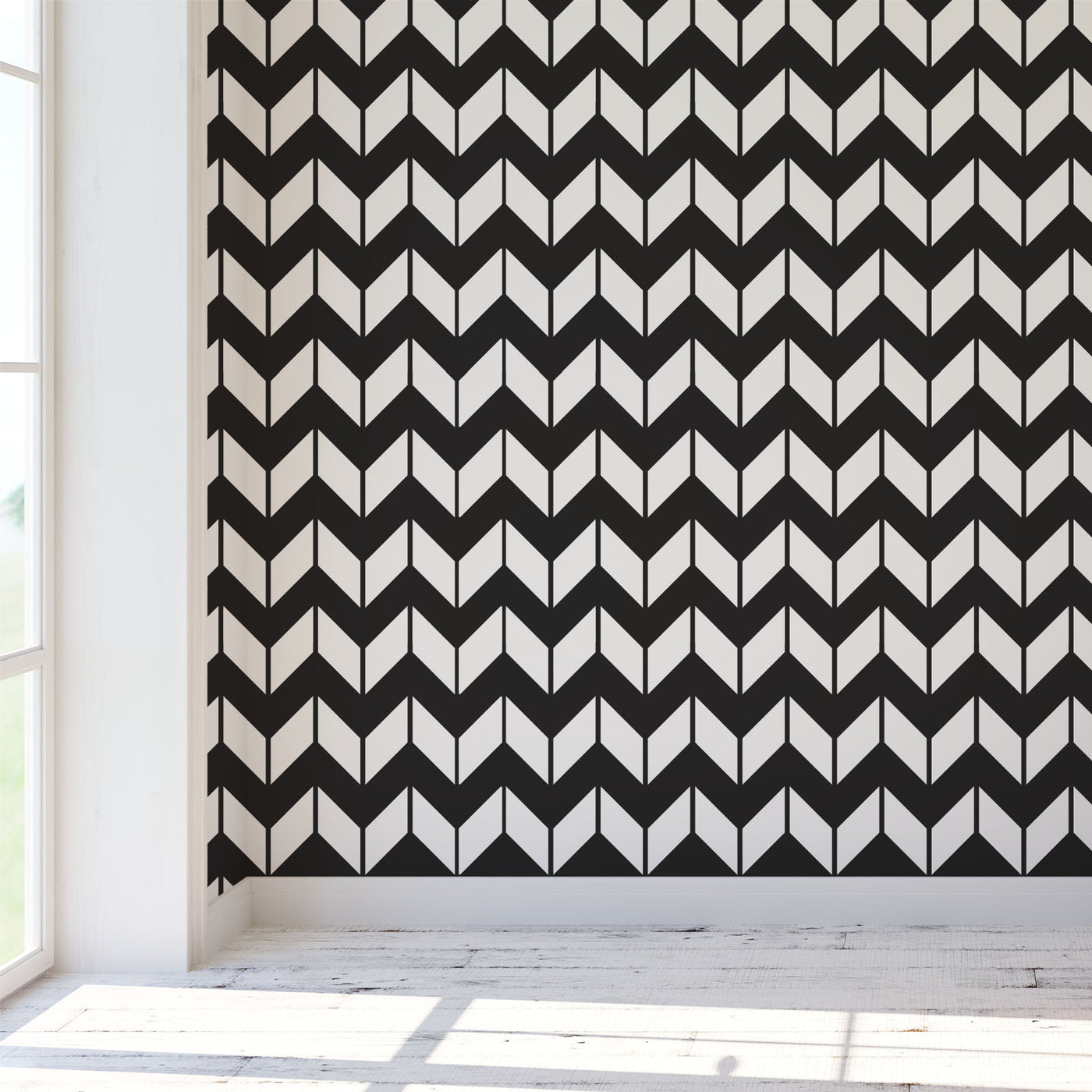Chevron Horizontal Stencils - Stencil Revolution