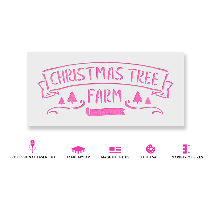Christmas Tree Farm Stencil