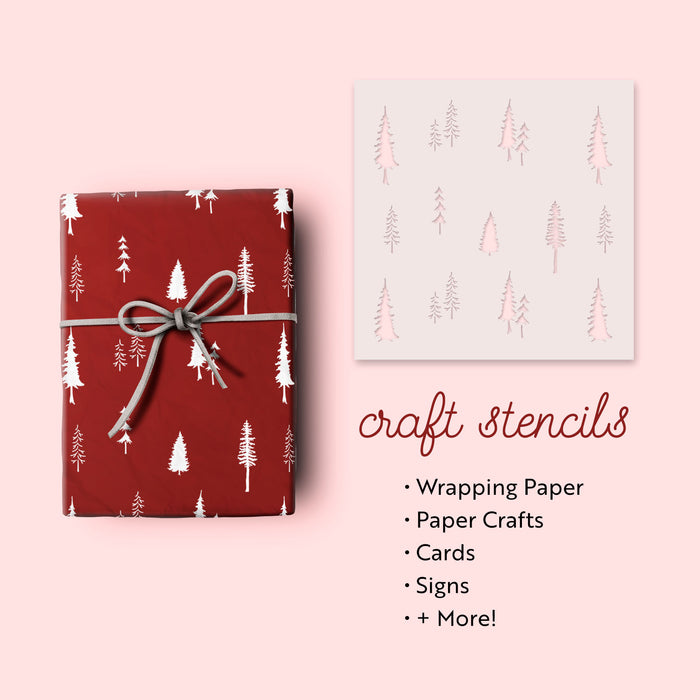 Christmas Tree Forest Craft Stencil