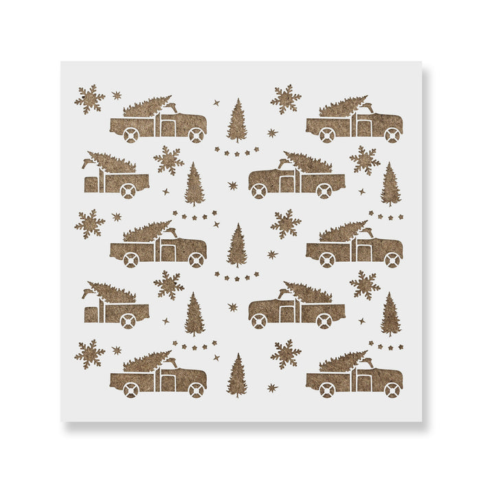 Christmas Truck Craft Stencil