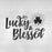 Clover Lucky And Blessed Irish Stencil