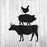 Cow Pig Chicken Stencil