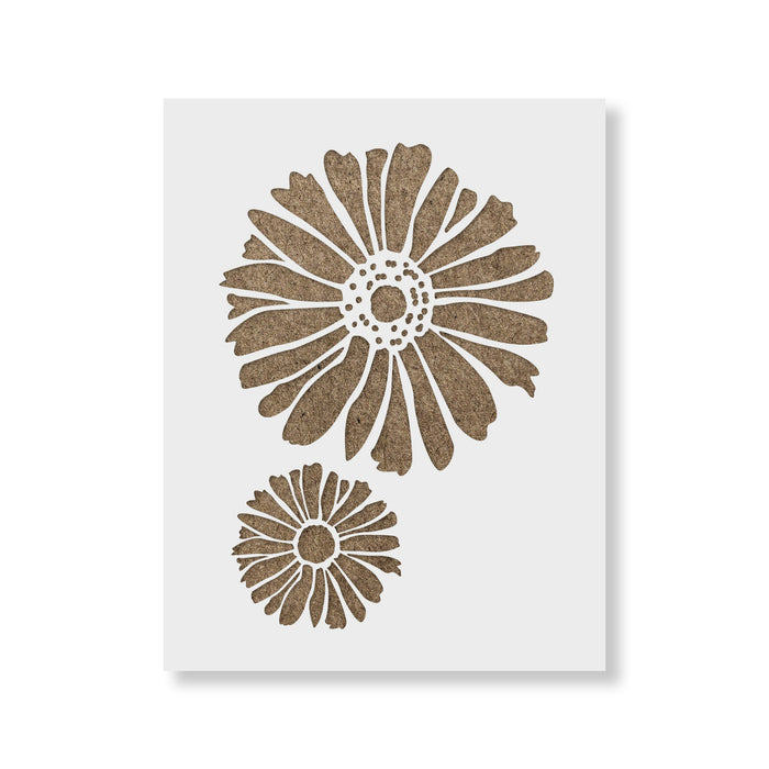Daisy Floral Pattern Wall Stencil