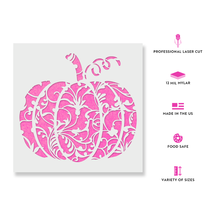 Damask Pumpkin Stencil