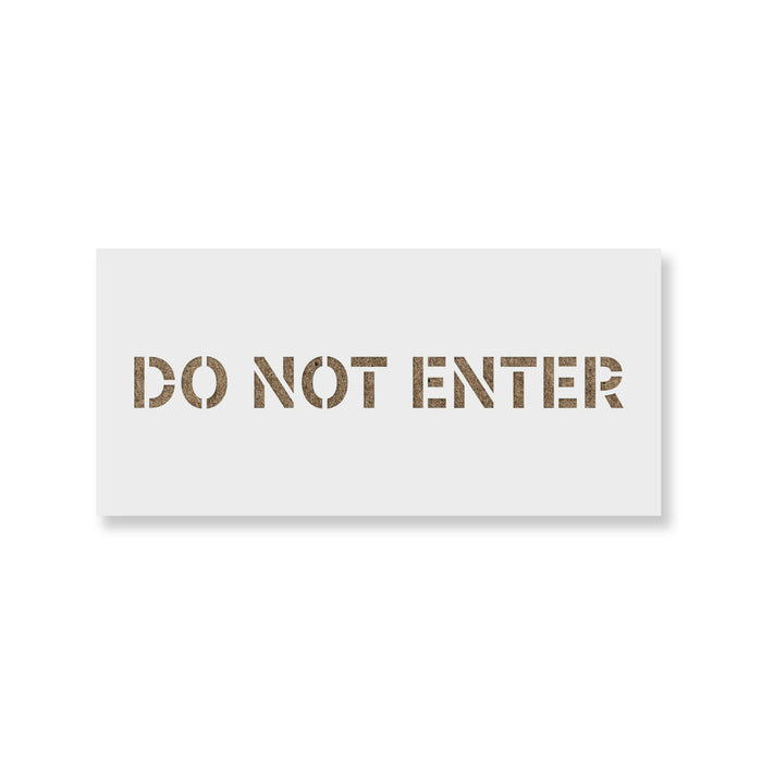 Do Not Enter Sign Stencil