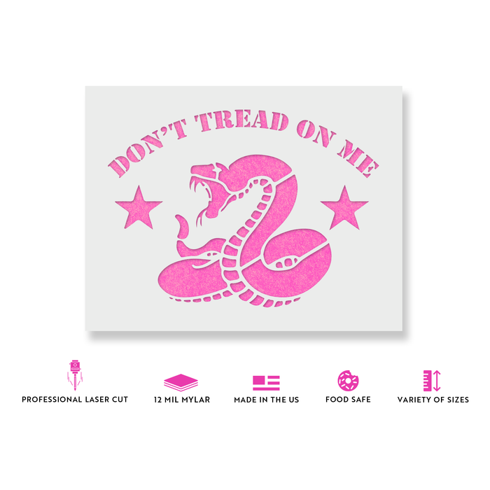 Don't Tread on Me Gadsden Flag Stencil