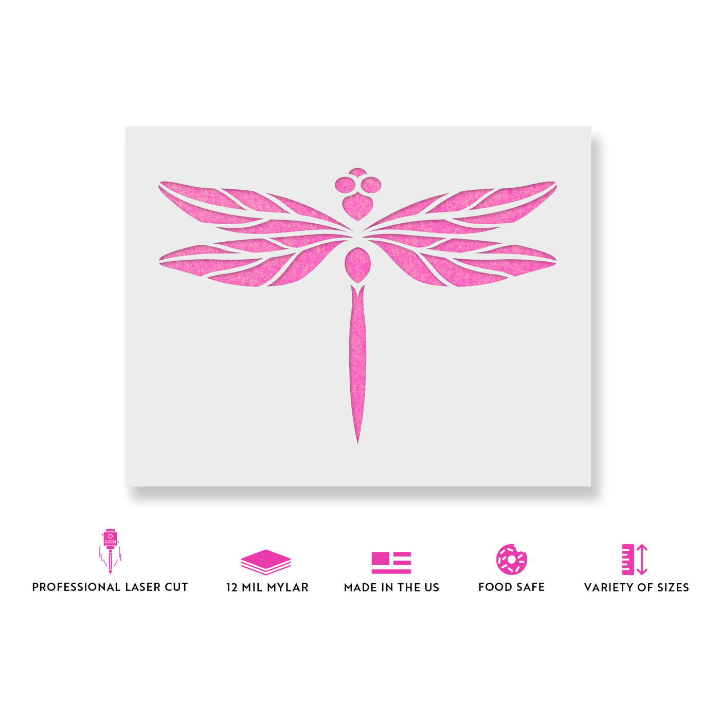 Dragonfly Stencil Design Template - Reusable Stencils Made in USA