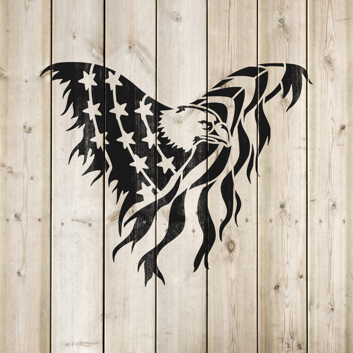 Eagle American Flag Stencil