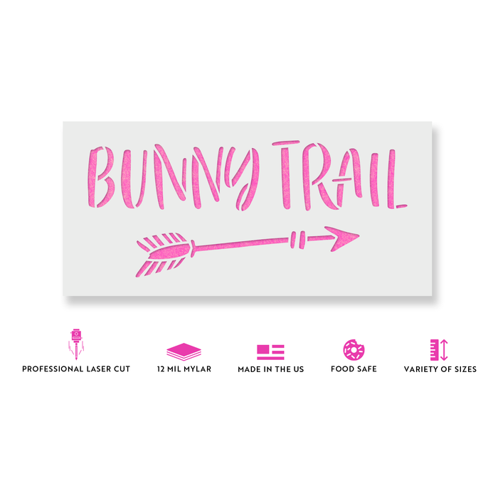 Easter Bunny Trail Arrow Stencil