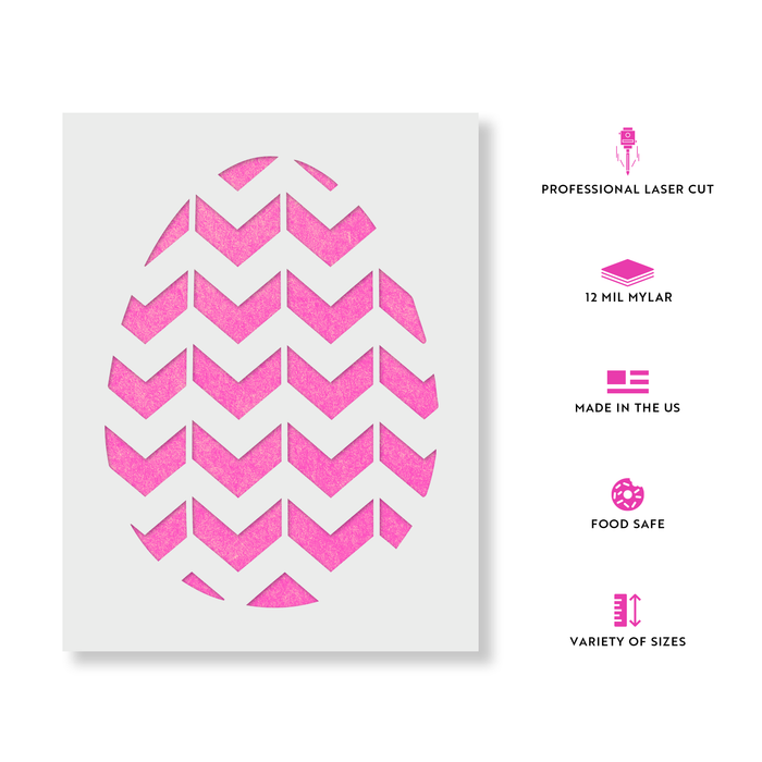 Easter Egg Chevron Stencil