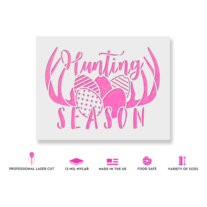 Easter Egg Hunting Season Stencil