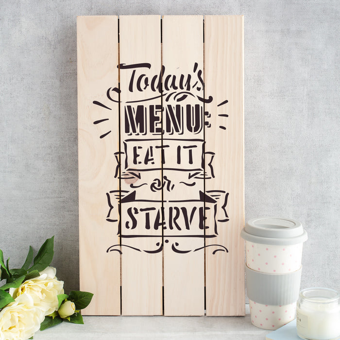 Eat or Starve Stencil