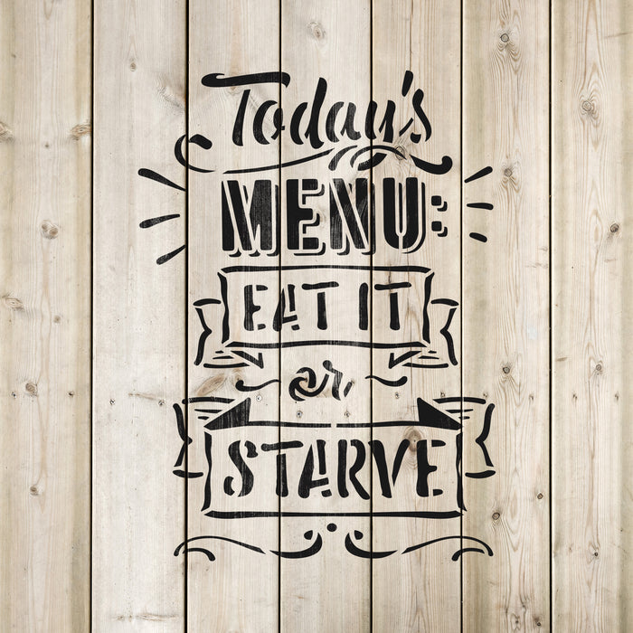 Eat or Starve Stencil