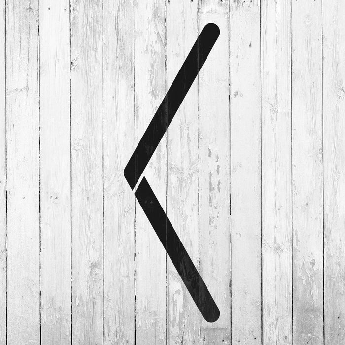 Elder Futhark Kennaz Rune Stencil