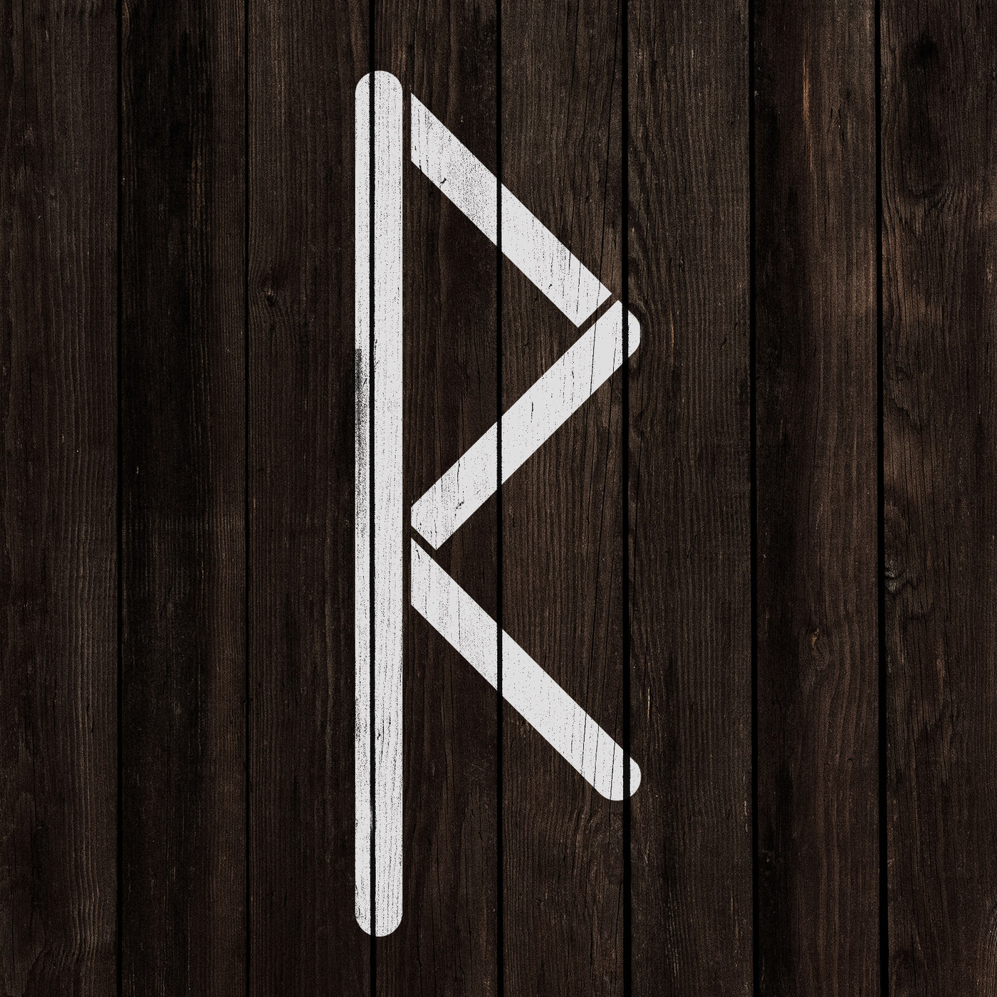 Elder Futhark Raidho Rune Stencil