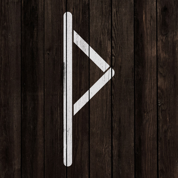 Thurisaz Rune Rounded Elder Futhark Thurisaz Rune Stencil
