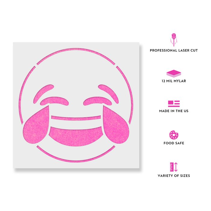 Emoji Cry Laughing Stencils - Stencil Revolution