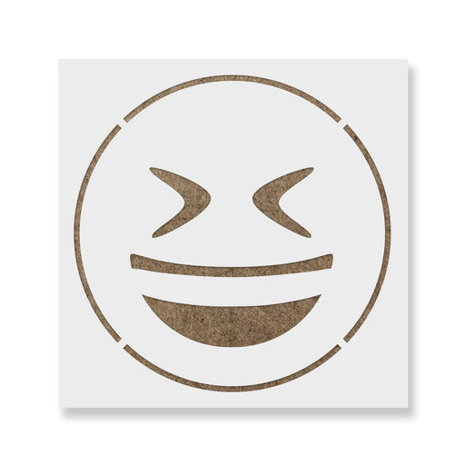 Emoji Grinning Squinting Stencil