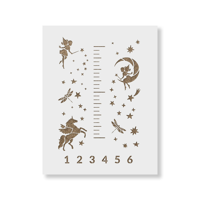 Fairy Unicorn Growth Chart Stencil