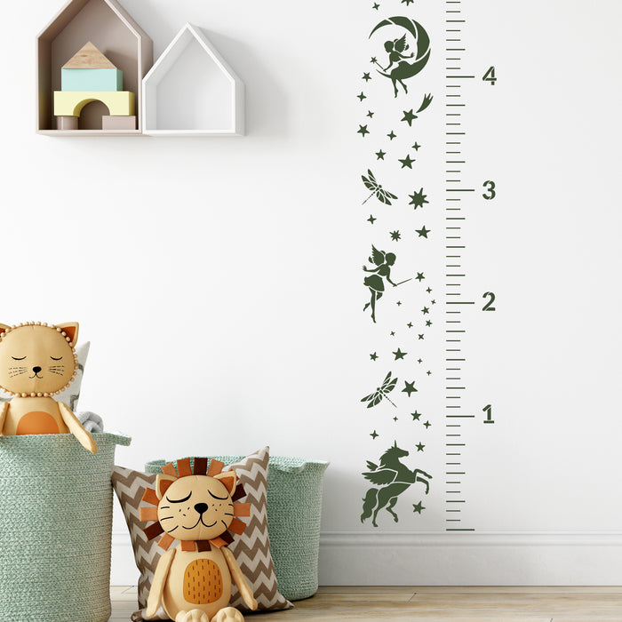 Fairy Unicorn Growth Chart Stencil