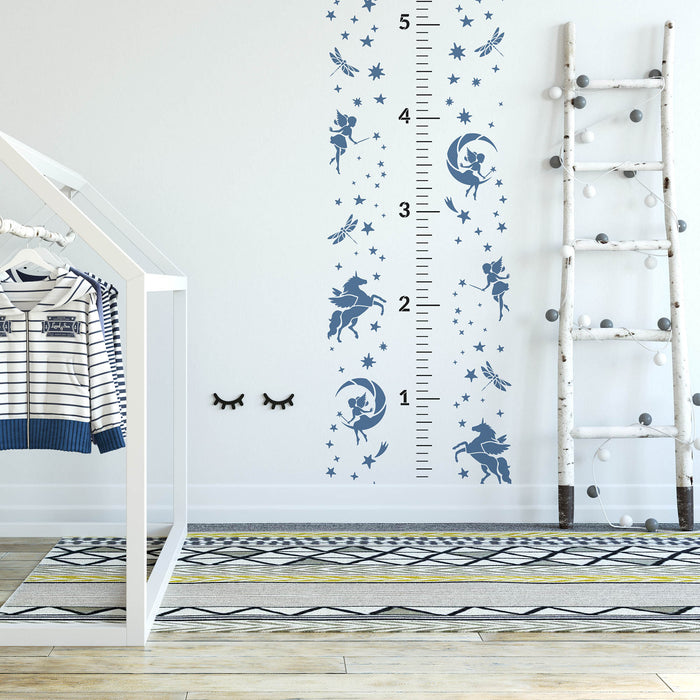 Fairy Unicorn Growth Chart Stencil
