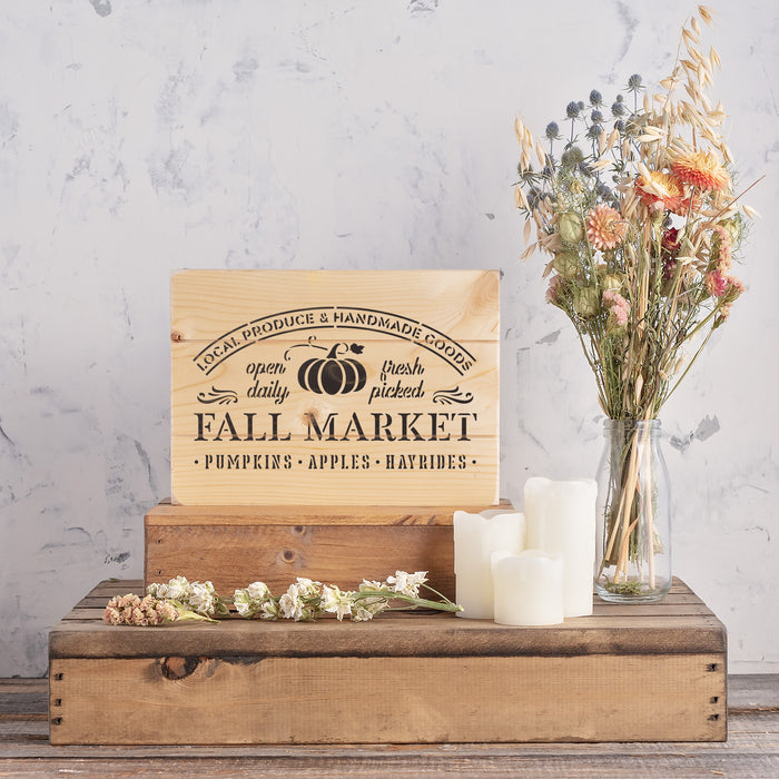 Fall Market Copper Sign Fall Market Sign Stencils - Stencil Revolution